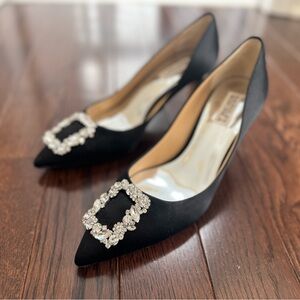 Badgley Mischka Carrie Crystal Embellished Heels 8.5 US Never worn
